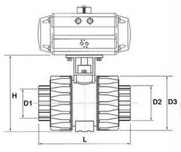 Q611S氣動(dòng)塑料球閥(圖1) Q611S氣動(dòng)塑料球閥(圖1)